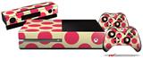 Kearas Polka Dots Pink On Cream - Holiday Bundle Decal Style Skin fits XBOX One Console Original, Kinect and 2 Controllers (XBOX SYSTEM NOT INCLUDED)