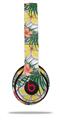 WraptorSkinz Skin Decal Wrap compatible with Beats Solo 2 and Solo 3 Wireless Headphones Beach Flowers 02 White (HEADPHONES NOT INCLUDED)