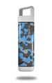 Skin Decal Wrap for Clean Bottle Square Titan Plastic 25oz WraptorCamo Old School Camouflage Camo Blue Medium (BOTTLE NOT INCLUDED)