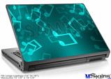 Laptop Skin (Large) - Bokeh Music Neon Teal