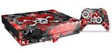 Skin Wrap for XBOX One X Console and Controller Emo Skull Bones