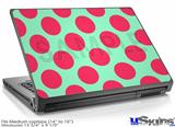 Laptop Skin (Medium) - Kearas Polka Dots Pink And Blue