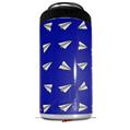 WraptorSkinz Skin Decal Wrap compatible with Yeti 16oz Tall Colster Can Cooler Insulator Paper Planes Royal Blue (COOLER NOT INCLUDED)