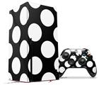WraptorSkinz Skin Wrap compatible with the 2020 XBOX Series X Console and Controller Kearas Polka Dots White On Black (XBOX NOT INCLUDED)