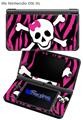 Pink Zebra Skull - Decal Style Skin fits Nintendo DSi XL (DSi SOLD SEPARATELY)