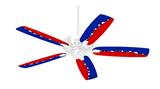 Ripped Colors Blue Red - Ceiling Fan Skin Kit fits most 42 inch fans (FAN and BLADES SOLD SEPARATELY)