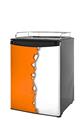 Kegerator Skin - Ripped Colors Orange White (fits medium sized dorm fridge and kegerators)