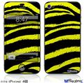 iPhone 4S Decal Style Vinyl Skin - Zebra Yellow
