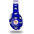 WraptorSkinz Skin Decal Wrap compatible with Beats Studio (Original) Headphones Paper Planes Royal Blue Skin Only (HEADPHONES NOT INCLUDED)