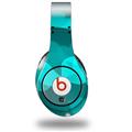 WraptorSkinz Skin Decal Wrap compatible with Beats Studio (Original) Headphones Bokeh Hearts Neon Teal Skin Only (HEADPHONES NOT INCLUDED)