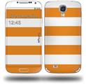 Psycho Stripes Orange and White - Decal Style Skin (fits Samsung Galaxy S IV S4)